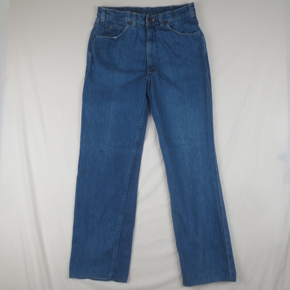 Vintage Levis Blue Tab Jeans Womens 30x30 Blue Straight Leg High Rise Denim 70s‎